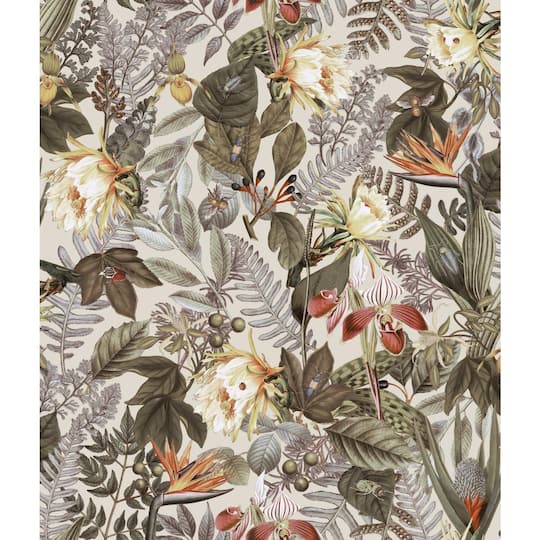 RoomMates Tropical Flowers Peel & Stick Wallpaper